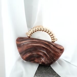 Women'S Vintage Evening Handbag - Elegant Party Purse with Magnetic Closure, Coffee Brown Formal event bag, Detachable Strap, Durable PVC Construction for Weddings, Galas, Everyday - Elegant Ladies Clutch, Wedding Accessory, Retro Fashion, Highquality Finish, Fashionable Clutch, Bridal Accessory