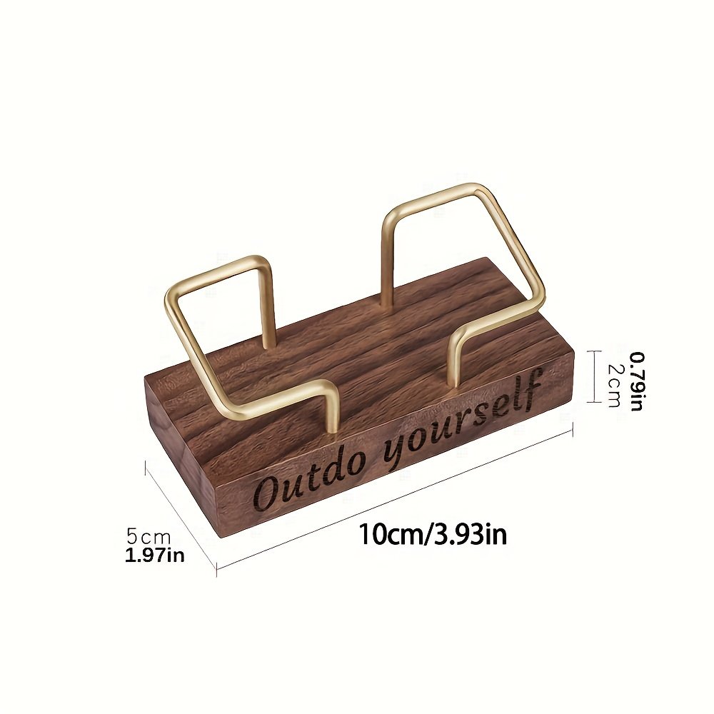 Personalized Wooden Business Card Holder - Custom Engraved Name & Company - Elegant Desktop Organizer with Golden Accents - Professional Gift for Executives, Weddings, Anniversaries, Christmas, Valentine'S Day - Durable Iron Material, Business Card Holder for Desk, Executive Gift Item, Sophisticated Design, Quality Craftsmanship, gift purchasing for boyfriend for christmas in and morocco., Desktop Organizer, Elegant Storage, Business Stationery, Professional Accessory, Customized - Image 6