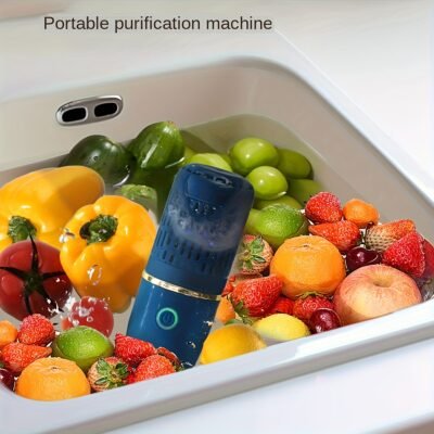 USB Rechargeable Fruit and Vegetable Cleaner – Portable Cleaning Machine for Fruits, Vegetables, Seafood, Meat, and Utensils – Ideal for Travel, Picnics, and Home Use – Essential Picnic Accessory