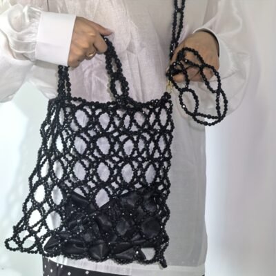 Original Custom Handmade Women’S Bag Set Black High-end Hollow Out Can Be Crossed with Inner Lining Whole Set Women’S Single Shoulder Bag Large Capacity Niche European and American Women’S Bag 2025 New, Black Handbag, Handbag Black, Black Purse, Handbag For Women