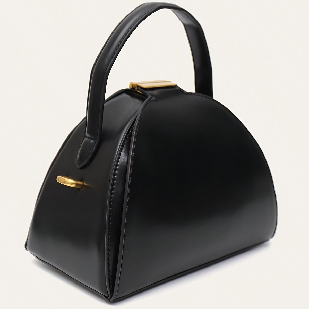 CEZIRA Women's Minimalist Elegant PU Vegan Crossbody Bag with Adjustable Long Strap & Top Handle, Squeeze Lock Closure, Box Shape Design - White & Pink, Versatile for Daily Commute, Work, Casual Outings, Crossbody Purse, Sleek Handbag, Travel Accessory, Modern Style, Highquality Finish, Compact Purse, Stylish Ladies - Image 4