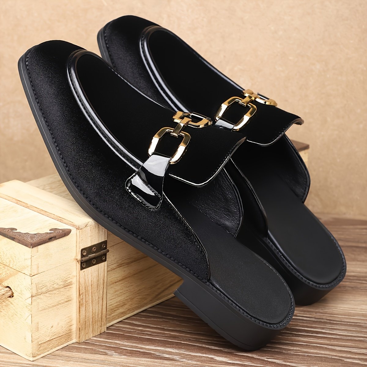 QRLQRL Men'S Slip-On Loafers - Casual & Comfortable Slip-On Shoes with Rubber Sole, Faux Upper, and Lining, Perfect for Casual Attire, Gifts, and Everyday Comfort, Casual Footwear | Stylish Loafers | Rubber Sole Shoes - Image 5