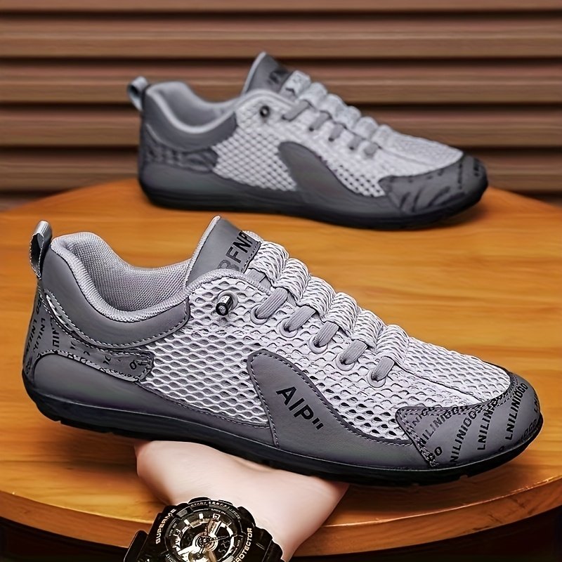 Men's Slip-On Casual Shoes - Breathable Mesh Upper, Non-Slip TPU Sole, Lightweight Sneakers for Gym, Office, Everyday - All-Season Comfort Shoes in Orange/Gray/Black & White - Ideal Gift for Men, Gym Footwear, Sporty Design, Comfortable Insole, Versatile Footwear, Office Professionals, Lowtop Design, Durable Construction, Supportive Footwear - Image 6