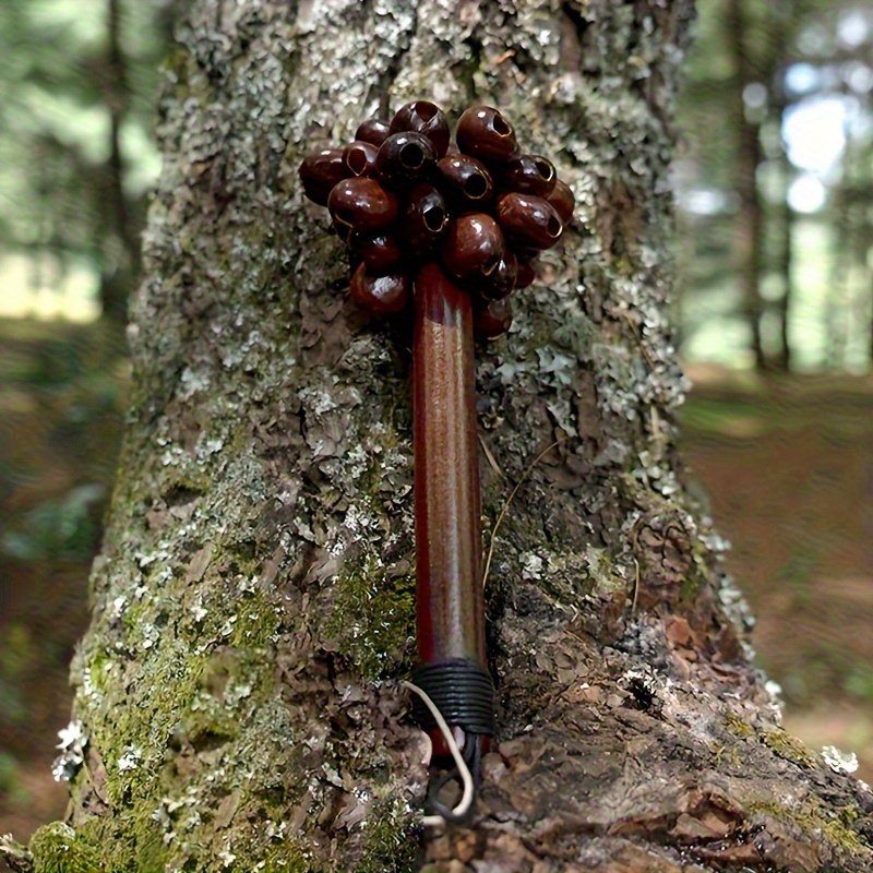 1 African Hand Shaker, Kadus Wooden Handle Fruit Shell Hand Shaker, Pleasant Sound Like Water Flow, Suitable for Healing Mind, Meditation Relaxation, Music Beginners, Enthusiasts - Image 2