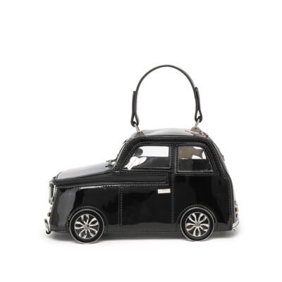 Women’s 3D Mini Car-Shaped Handbag – Cute Purse with Adjustable Crossbody/Shoulder Strap, Golden-Tone Door Handle & Realistic Headlights – Pink/Golden/Black (-Like) Bag for Daily Use, Parties, – Stylish Gift Idea