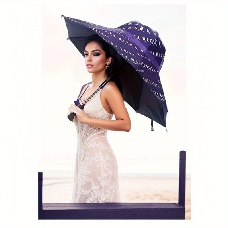 Unique Vacation Umbrella, High-Quality Printed Women's Dual-Purpose Straight Shaft Sun Umbrella, Stylish Photo Umbrella - Image 7