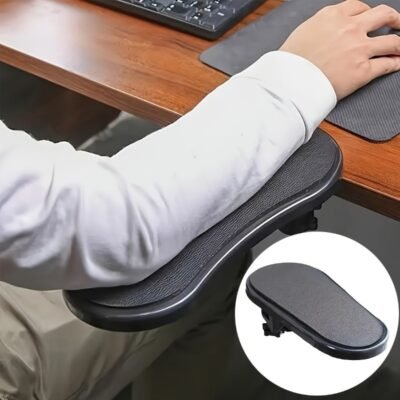 ITECHJOY 180° Adjustable Heavy Duty Desk Extender with Ergonomic Arm & Wrist Support – Durable Plastic Sliding Desktop Attachment with Elbow Pad & Computer Tray