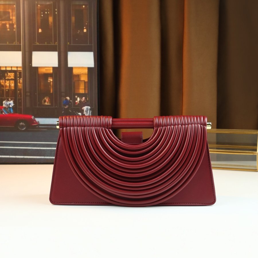 Stylish Solid Color Line Design Handheld Small Square Evening Bag for Women - Image 7