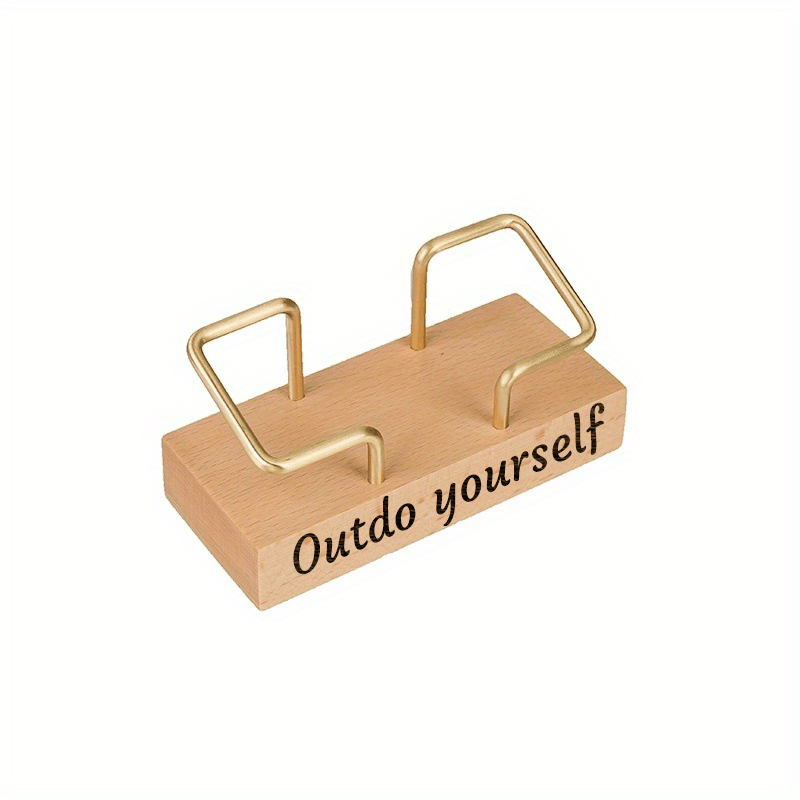 Personalized Wooden Business Card Holder - Custom Engraved Name & Company - Elegant Desktop Organizer with Golden Accents - Professional Gift for Executives, Weddings, Anniversaries, Christmas, Valentine'S Day - Durable Iron Material, Business Card Holder for Desk, Executive Gift Item, Sophisticated Design, Quality Craftsmanship, gift purchasing for boyfriend for christmas in and morocco., Desktop Organizer, Elegant Storage, Business Stationery, Professional Accessory, Customized - Image 4