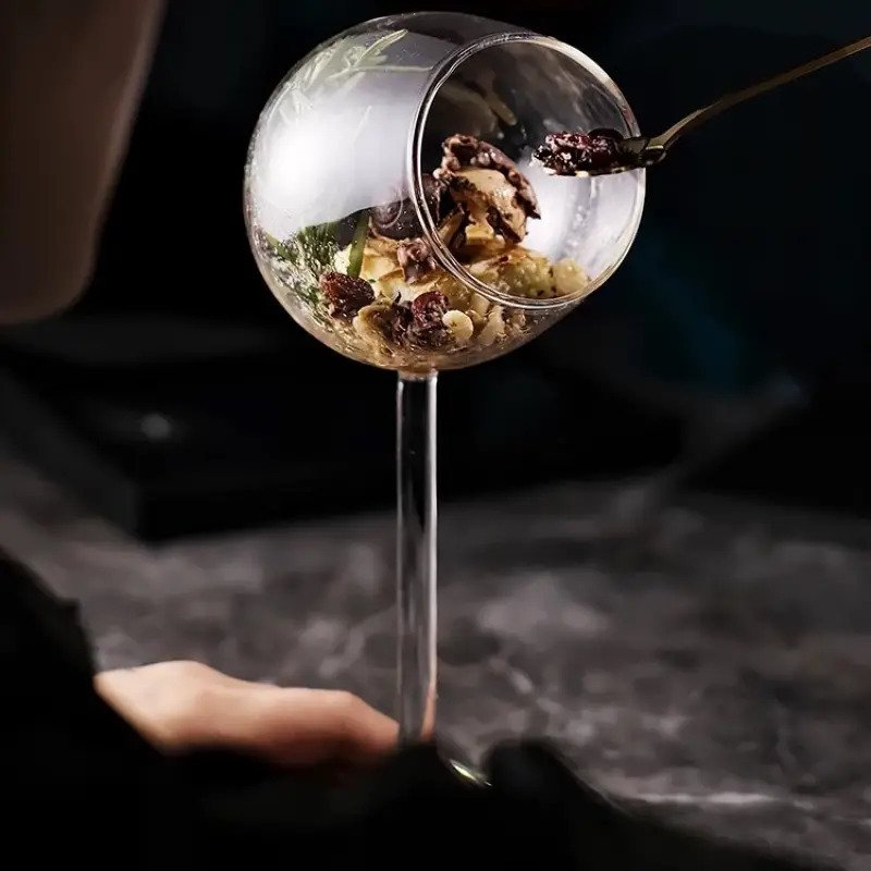 Elegant Slanted Mouth Cocktail Glass - with Narrow Opening, Prevents Dilution - Clear Martini Cup for Wedding, Party, Home Bar - Insulating Reusable Drinking Glassware - Ideal Gift for Mixologists & Hosts - Image 2