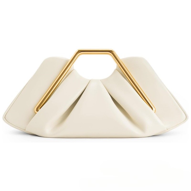 Luxury Elegant Evening Clutch with Magnetic Closure & Fixed Strap - Shiny Solid Color Handbag for Women, Wedding, Party, Formal Events - Burgundy/Black/Light Brown/White - Versatile Bridesmaid Gift & Daily Use Bag, Bridal Handbag, Designer Handbags for Women, Wedding Guest Bag, Bridal Clutch Purses, Dress Purse, Party Accessory, Stylish Purse, Highquality Finish, Sleek Construction, Women's Handbag, Fashion Women - Image 2