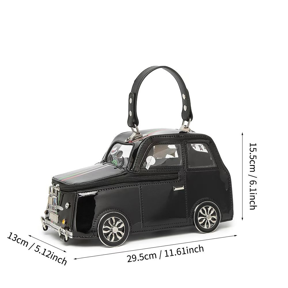Women's 3D Mini Car-Shaped Handbag - Cute Purse with Adjustable Crossbody/Shoulder Strap, Golden-Tone Door Handle & Realistic Headlights - Pink/Golden/Black (-Like) Bag for Daily Use, Parties, - Stylish Gift Idea - Image 3