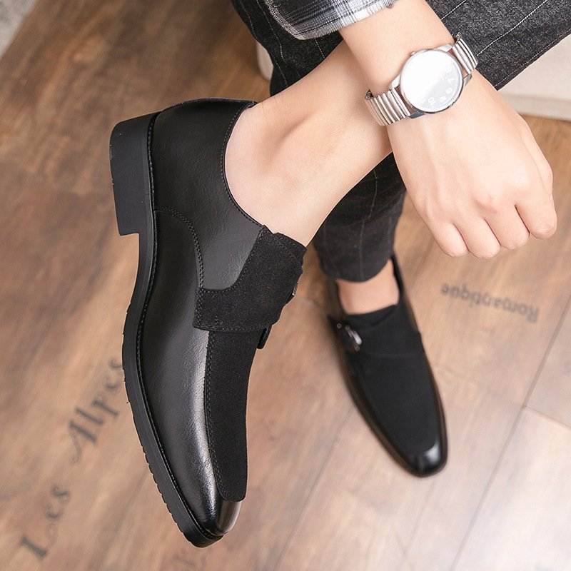 Men's Formal Dress Shoes - British Business Shoes with Slip-On Closure, Brown PU Upper & Non-Slip Rubber Sole, All-Season Formal & Casual Shoes for Office, Wedding, Party - Men's Formal Footwear, Office Wear, Classic Style, Polished Look, Wedding Guests