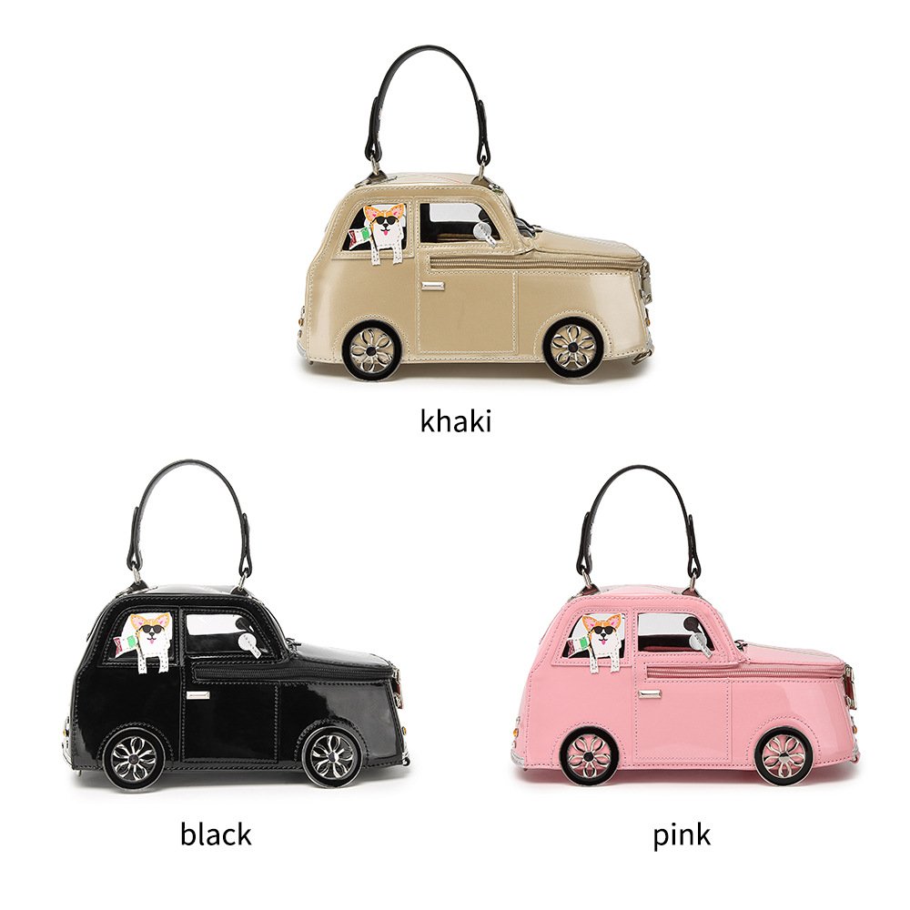 Women's 3D Mini Car-Shaped Handbag - Cute Purse with Adjustable Crossbody/Shoulder Strap, Golden-Tone Door Handle & Realistic Headlights - Pink/Golden/Black (-Like) Bag for Daily Use, Parties, - Stylish Gift Idea - Image 7