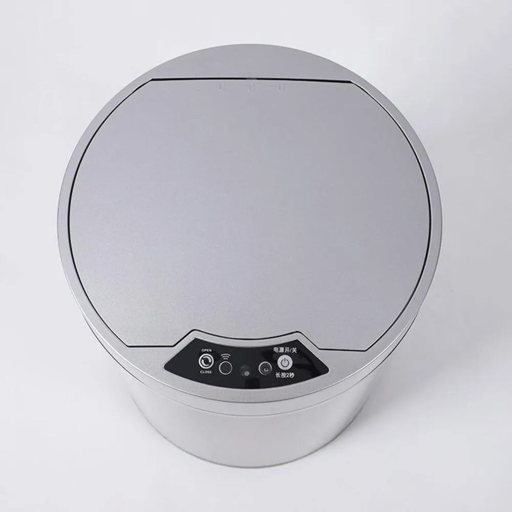 Trash Can With Sensor 12 Liters Polished Stainless Steel Large With Basket - Image 3