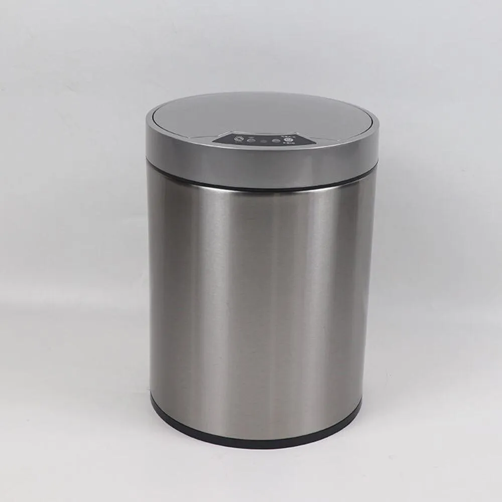 Trash Can With Sensor 12 Liters Polished Stainless Steel Large With Basket - Image 4