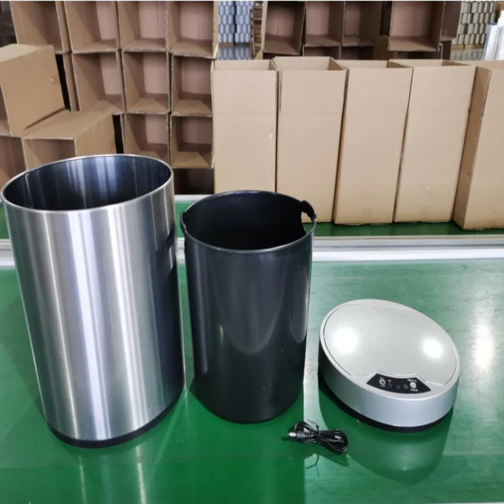 Trash Can With Sensor 12 Liters Polished Stainless Steel Large With Basket - Image 5