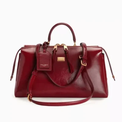 Red leather bag