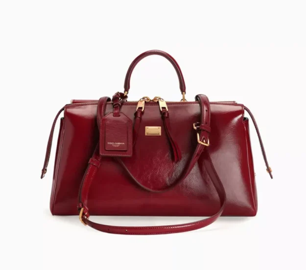 Red leather bag