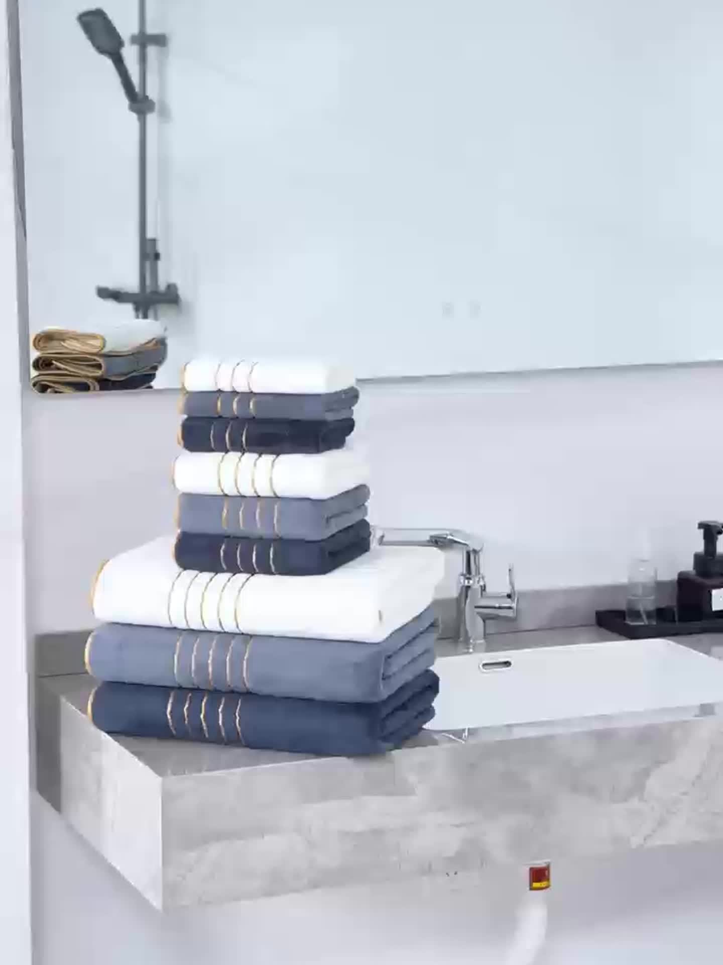 10pcs Luxury Bath Towel Set with Golden Crown & Stripe Design - Extra Large 70x140cm/27.5x55in, Large 42x70cm/16.5x27.5in, Small 35x35cm/13.7in - Plush Microfiber Spa Towels in Elegant Dark Brown & Golden for Bathroom, Gym, Hotel, Spa - Ideal Gift Set with Black & Golden Trim, Ultra-Soft & Durable, Perfect for Home or Travel, Includes Bath, Hand, and Face Towels, Towels Bath Towels, Bathroom Towels - Image 14
