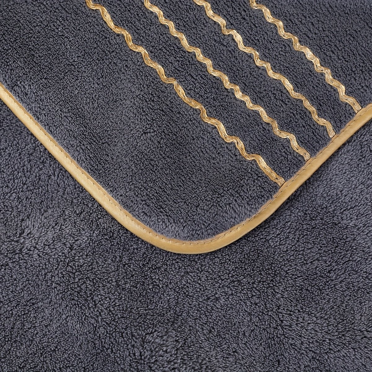 10pcs Luxury Bath Towel Set with Golden Crown & Stripe Design - Extra Large 70x140cm/27.5x55in, Large 42x70cm/16.5x27.5in, Small 35x35cm/13.7in - Plush Microfiber Spa Towels in Elegant Dark Brown & Golden for Bathroom, Gym, Hotel, Spa - Ideal Gift Set with Black & Golden Trim, Ultra-Soft & Durable, Perfect for Home or Travel, Includes Bath, Hand, and Face Towels, Towels Bath Towels, Bathroom Towels - Image 13