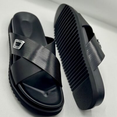 Premium Men’s Leather Slides