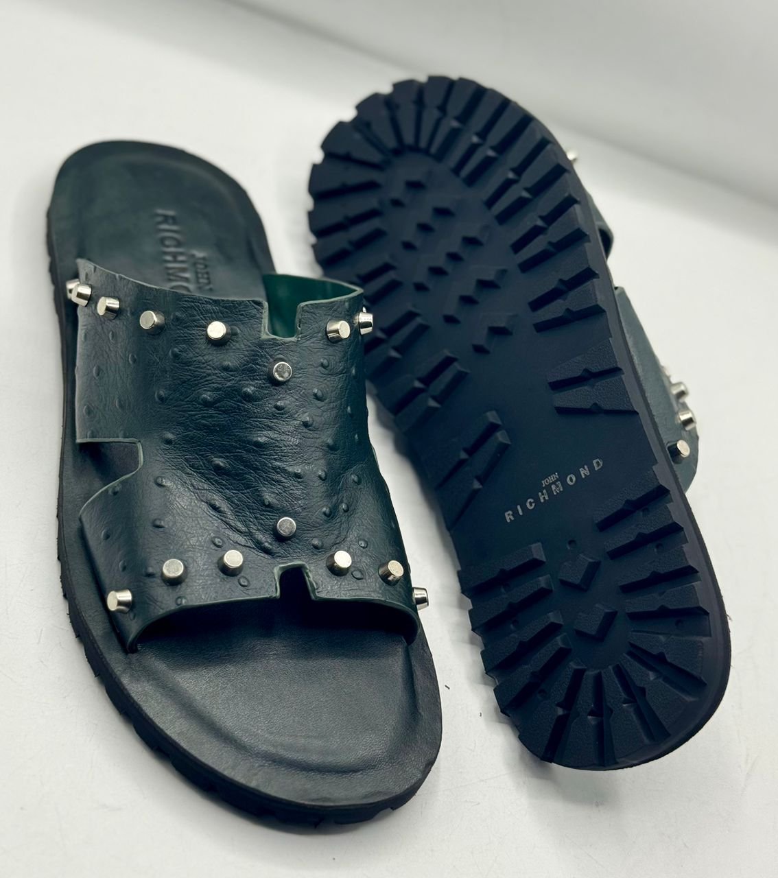 Premium Men's Leather Slides