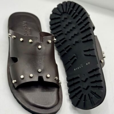 Premium Men’s Leather Slides