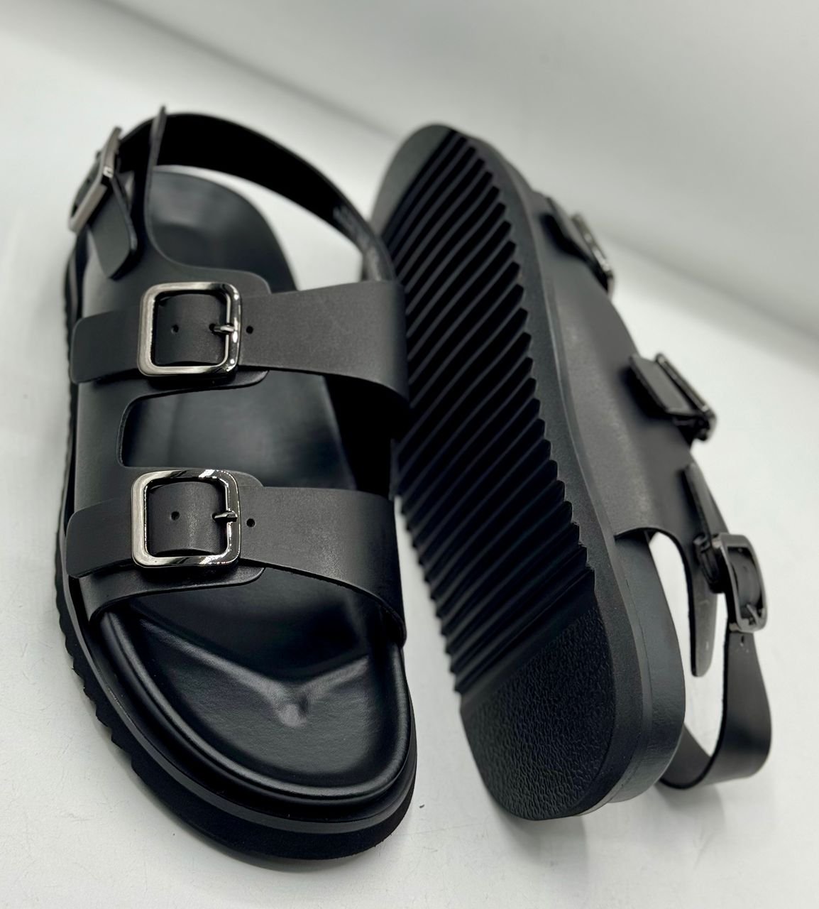 Premium Men's Leather Slides