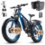 ORZEL K17 Electric Bike for Adults, 749W US-Legal Motor, 48V 25Ah Removable Battery, Shimano 7-Speed, All-Terrain 24″x4″ Tires, Hydraulic Disc Brakes – Blue/Silvery, Electric Bike for Men, Electric Bike Foldable, Commuter Bike, Offroad Cycling, Modern Ebike, Sleek Design, Alloy Steel Wheels, Durable Construction, Adult Ebike, Electric Dirt Bike For Men, Electric Bicycle For Men, E Bike, Free