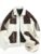 1pc Men’s & Women’s Casual Jacket – Brown & Color Block Design, Zipper Front Closure, All-Season Polyester Coat for Couples, Outdoor, Parties, Everyday – Machine Washable Outerwear, Outdoor Apparel, Easy Care Fabric, Party Outfit, Trendy Outerwear, Durable Material, Versatile Apparel, Couples Wear