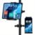 Universal Mobile Phone and Tablet Holder, Suitable for Microphone Holder, Railings and Handlebars, Microphone Music Stand Truck Handlebar Holder, Adjustable Mobile Phone and Tablet Holder, Suitable for 4.7 – 14 inch Mobile Phones and Tablets