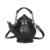 Black Silicone Teapot-Shaped Crossbody Bag – Trendy Punk Style, High Quality, Crocodile Texture Design, Detachable Strap, Unique 3D Kettle Bag for Men and Women, Fashion Accessory | Anime Inspired Handbag | Polyester Lined Interior