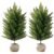 2pcs Extra Large Artificial Pine Tree – Realistic Faux Tree with Ground Stake Base, All-Season Indoor/Outdoor Christmas Tree for Garden, Patio