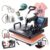 Professional Grade 8-in-1 Heat Press Machine Combo – Durable Thermal Press for T-Shirts, Mugs, and Caps with 2D Sublimation Printer, Interchangeable Pads, Adjustable Settings, Black, Accessory Customization | Heat Press Transfer Designs