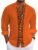 Men’S Vibrant Orange 3D Print Stand Collar Long Sleeve Shirt – Ethnic Tribal Pattern, Casual Button-Up with Chest Pocket, Non-Stretch Fabric, Perfect for Outdoor & Casual Attire, Casual Attire Shirt | Vibrant Print Shirt | Nonstretch Fabric, Men Shirt, Shirt For Men, Men Clothe, Long Sleeve Shirt Men, Shirt For Men Stylish, Short Sleeve Shirt Men
