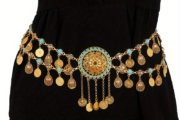 [Bohemian Waist Chain Necklace] NEULRY Women’s Bohemian Retro Tassel Waist Chain Necklace – Vintage-Inspired Golden-Tone Metal with Turquoise & Clear Gemstones, Adjustable Headpiece & Waist Chain for Daily Wear, Parties, Weddings, Bohemian Jewelry, Party Accessory, Vintageinspired Design, Intricate Beaded Detail