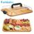 Faridabio Elegant Natural Wood Snack Tray with Locking Lid – Rectangular Serving Board with Compartments for Cheeses, Meats, Fruits, Nuts, Crackers | Portable All-in-One Food Display for Picnic, Party, Wedding, Cafe | Durable Bamboo Wood, Design, Stylish Serving Tray & Perfect Gift, Snack Serving Tray, Dip Tray For Food