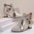 2025 Light Luxury Fashion Pointed Toe Mid-Heel Women’s Ankle Boots, New Outdoor Mesh Rhinestone Metal Decor Color-Block Back Zipper Plus Size Fashion Boots, 11 Holiday Versatile Women’s Shoes, Holiday Boots, Outdoor Footwear, Retro Style, Versatile